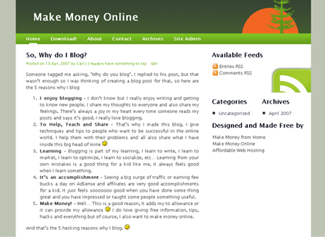 GreenEffect - WordPress Theme