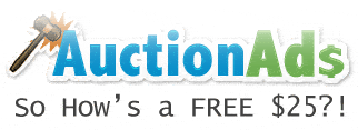Auction Ads is giving away FREE $25