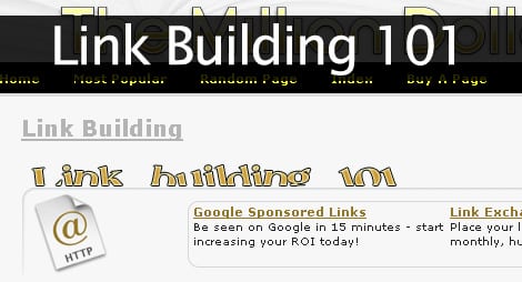 Link Building 101 Link Building 101