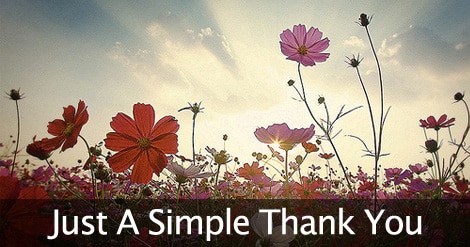 Just A Simple Thank You