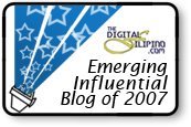 Top 10 Emerging Influential Blogs of 2007 Badge