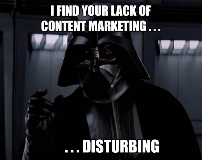 Darth Vader Content Marketing Meme